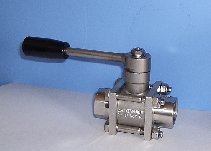 2-way stainless steel ball valves, 3-Piece