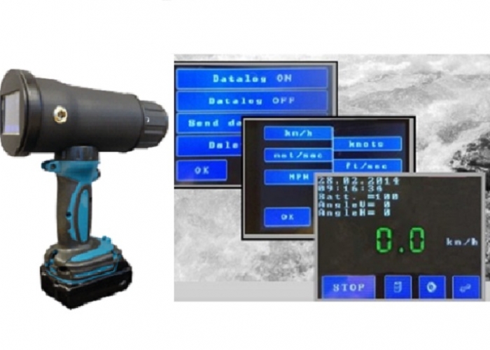 Handheld radar velocity meter logger