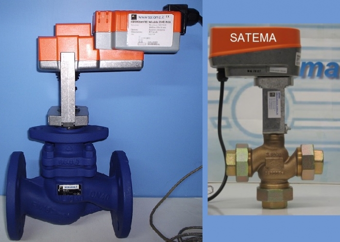 Valvola a globo, 2 e 3 vie, per attuatore elettrico modulante/On-Off - 120°C